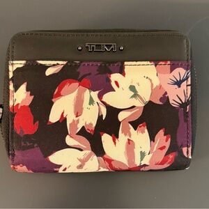 Tumi Women's Floral Wallet - Black, Red, and Purple